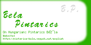 bela pintarics business card